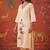 Peach embroidery with digital print coton kurta with pant