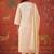 Peach embroidery with digital print coton kurta with pant