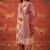 Maroon printed cotton kurta with pant and duptta