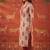 Maroon printed cotton kurta with pant and duptta