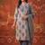 Blue printed cotton kurta with pant and duptta