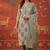 Green printed cotton kurta with pant and duptta