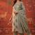 Green printed cotton kurta with pant and duptta
