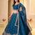  TEAL GREEN CRUNCHY SILK PARTY WEAR EMBROIDERY LEHNGHA CHOLI 