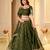 GREEN CRUNCHY SILK PARTY WEAR EMBROIDERY LEHNGHA CHOLI 