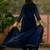 Blue color vichitra silk fabric smart and girlie ethnic kurta set