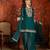 Rama color beautiful ceremonial heavy embroidered ceremonial salwar kameez