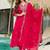 Pink color vichitra silk fabric smart and girlie ethnic kurta set