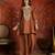 Rust color beautiful ceremonial heavy embroidered ceremonial salwar kameez