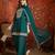 Rama color beautiful ceremonial heavy embroidered ceremonial salwar kameez