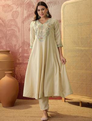 Chiku color rayon fabric smart and girlie ethnic kurta set 5