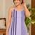 Lightpeach cotton sleeveless striped co-ord set for women