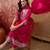 Pink color vichitra silk fabric smart and girlie ethnic kurta set