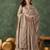 Beige color vichitra silk fabric smart and girlie ethnic kurta set