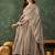 Beige color vichitra silk fabric smart and girlie ethnic kurta set