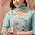 Sky blue color silk   fabric smart and girlie ethnic kurta set