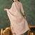 Beige color silk fabric smart and girlie ethnic kurta set