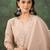 Beige color silk fabric smart and girlie ethnic kurta set