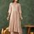 Beige color silk fabric smart and girlie ethnic kurta set