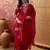 Red color vichitra silk fabric smart and girlie ethnic kurta set