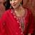 Red color vichitra silk fabric smart and girlie ethnic kurta set
