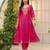 Pink color silk fabric designer embroidery work graceful partywear attire for girls