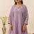 Lavender color simmer silk fabric designer embroidery work graceful partywear attire for girls