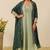 Pista color simmer silk fabric designer embroidery work graceful partywear attire for girls