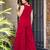 Gajri color georgette fabric designer embroidery work graceful partywear attire for girls