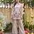Cream color viscose fabric designer embroidery work graceful partywear attire for girls