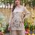 Cream color viscose fabric designer embroidery work graceful partywear attire for girls