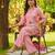 Peach color viscosr fabric designer embroidery work graceful partywear attire for girls