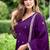Purple color fancy ceremonial art silk fabric gown with dupatta