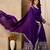Purple color fancy ceremonial art silk fabric gown with dupatta