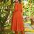 Orange color smart vichitra fabric designer embroidered festive special salwar kameez