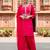 Pink color smart viscose silk fabric designer embroidered festive special salwar kameez