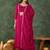 Pink color smart vichitra fabric designer embroidered festive special salwar kameez