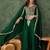 Green color smart vichitra fabric designer embroidered festive special salwar kameez