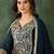 Blue color smart vichitra fabric designer embroidered festive special salwar kameez