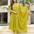 Lemon color smart chinon fabric designer embroidered festive special salwar kameez