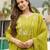 Lemon color smart chinon fabric designer embroidered festive special salwar kameez