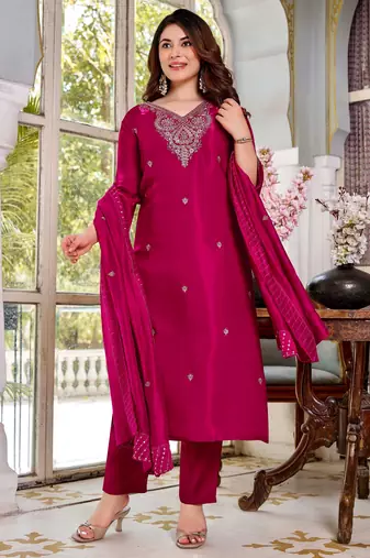 Pink color smart graceful kurta set for trendy girlie looks