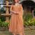 Peach color smart graceful kurta set for trendy girlie looks