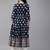 Women navy blue printed anarkali kurta