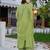 Pista color smart graceful kurta set for trendy girlie looks