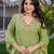 Pista color smart graceful kurta set for trendy girlie looks