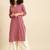 Women red & white striped kurta