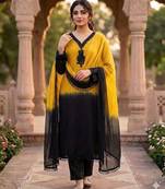Yellow color smart graceful kurta set for trendy girlie looks