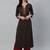 Women purple ethnic motifs printed cotton kurta