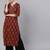 Women maroon & rosewood ethnic motifs printed kurta